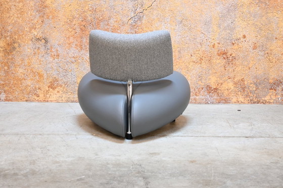 Poltrona di design Leolux Pallone in pelle grigia + tessuto – Poltrone, Tessile (photo 5 of 8)