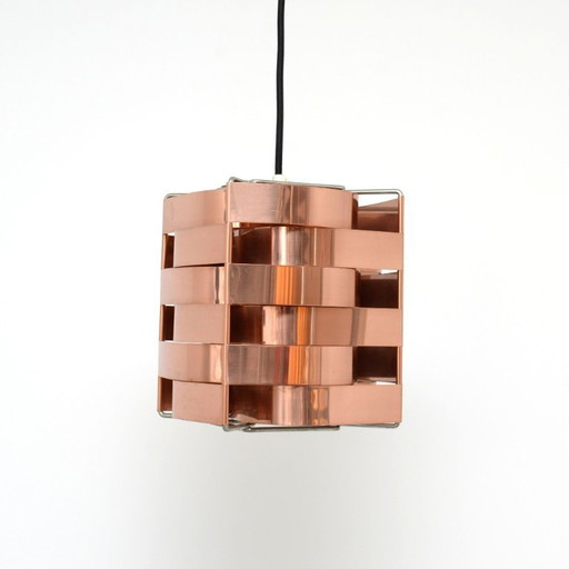 Kupferne Mars-Lampe, entworfen von Max Sauze, Frankreich, 1970er Jahre