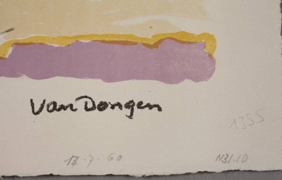 Image 1 of Kees van Dongen (1877) Farblithographie „Meeting Woods“ Ges Gen