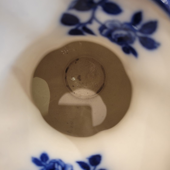 Image 1 of Juego De Baño: Aguamanil Y Jabonera “Pomeroy Blue”, Porcelana Royal Doulton, S. Xx