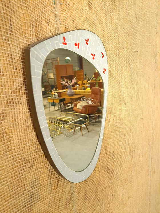 Image 1 of Mosaic Mirror With Brass Edge Vintage