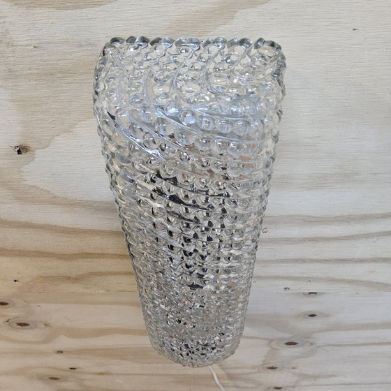Image 1 of Vintage Wandlamp Glashutte Limburg bubbel glas textuur (jaren 60/70 / 60s / 70s) luchtbel textuur (organisch)
