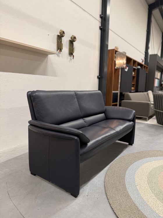 Image 1 of Leolux Catalpa Sofa, 2,5-Sitzer, Senso-Leder, Dunkelblau