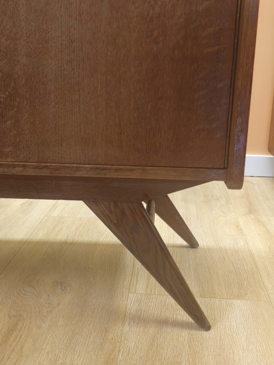 Image 1 of Platine vinyle vintage compacte, petit buffet, petit meuble audio pour salle de bain, mobilier de salle de bain