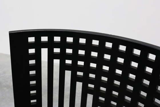 Image 1 of Pair of black Mackintosh Willow chairs by Atelier International, Italy 1980s
