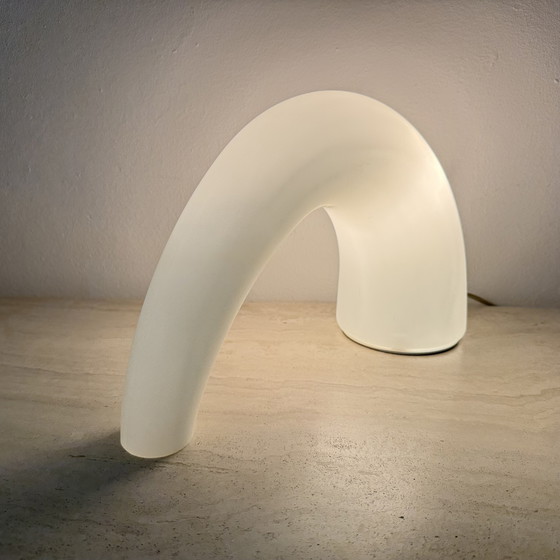 Image 1 of Fontana Arte Thor glass table lamp , 1980s Italy