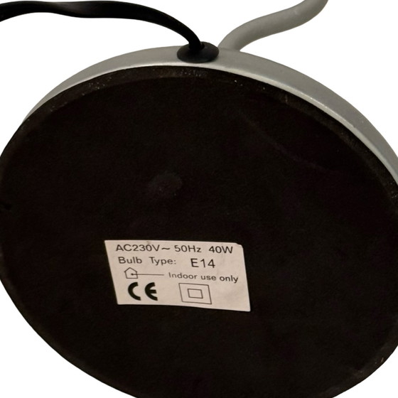 Image 1 of Stile postmoderno/Memphis o pop art - Lampada da tavolo ondulata con lampadina blu - anni '90