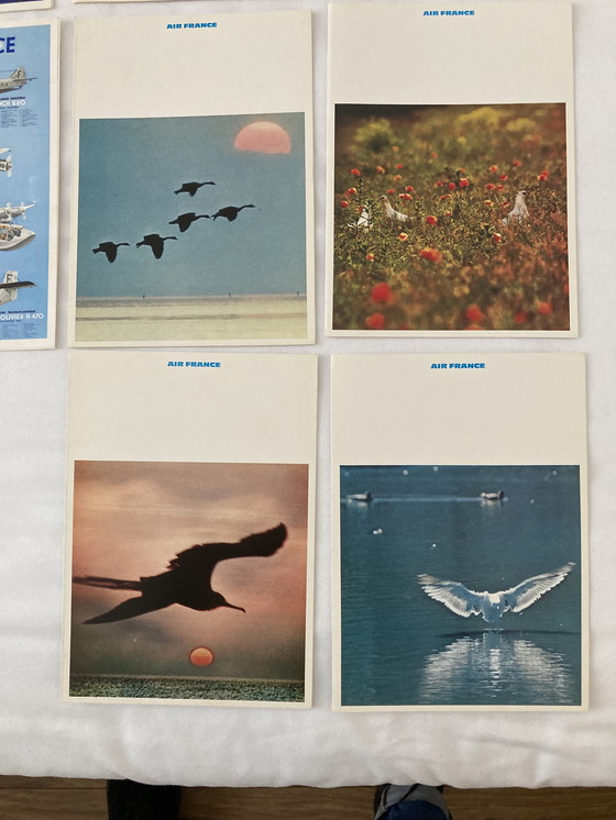 Image 1 of 11 vintage AIR FRANCE menu 80’S PARIS DAMASCUS LOS ANGELES DAKAR MONTEVIDEO 