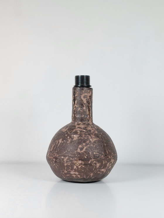 Image 1 of Lampada da tavolo in ceramica d'artista, vintage e espressiva, firmata, anni '70