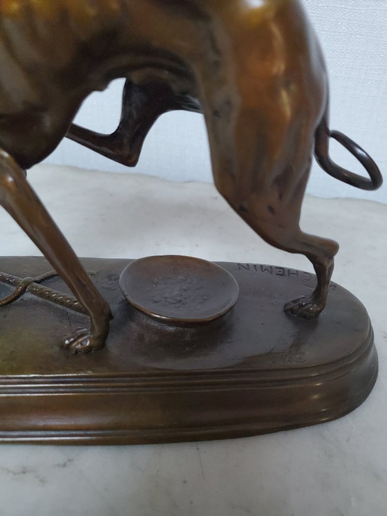 Image 1 of Scultura - Animale in bronzo - Firmato V. CHEMIN (rif 3973)