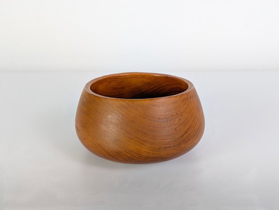 Image 1 of Set of 2 vintage wooden bowls, teak bowls, Danish design, tapas