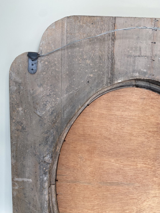 Image 1 of Landelijke, houten spiegel