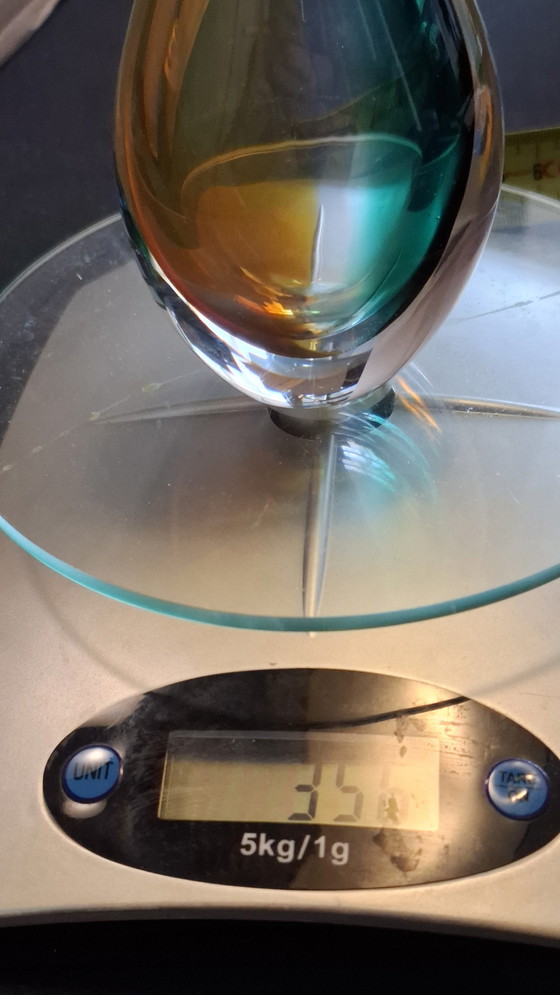 Image 1 of Vintage Swedish glass art vase - Carlos R Pebaqué for Gullaskruf