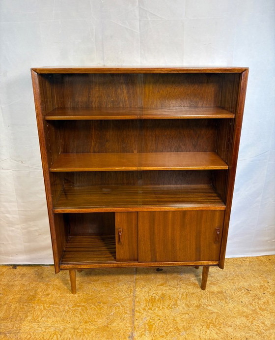 Image 1 of Mid Century Retro Teak Bookcase / Display Cabinet by Herbert E. Gibbs Circa 1960 Danish Design Scandinavian Influence British Qu