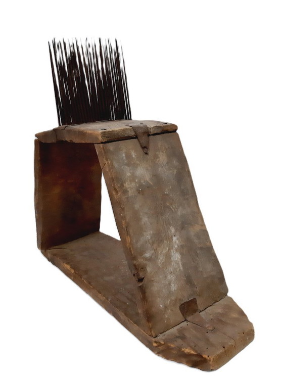 Image 1 of Antique 19th-Century Wool Picker – Rustic Textile Tool with History & Character