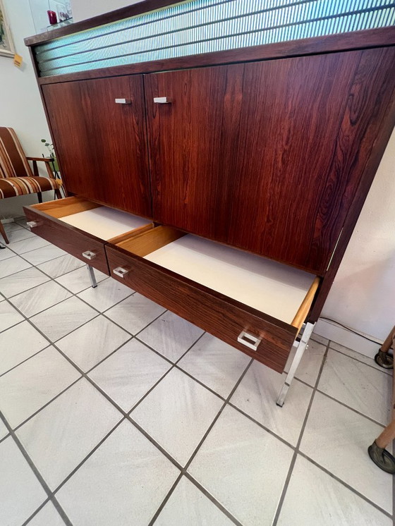 Image 1 of Meuble de bar vintage / Buffet avec éclairage, palissandre, années 1960