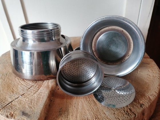 Diseño Postmoderno Italiano: Guido Bergna 'Mia' Caffettiera (Inox 18/10) – Años 90 – Accesorios de cocina (photo 8 of 16)