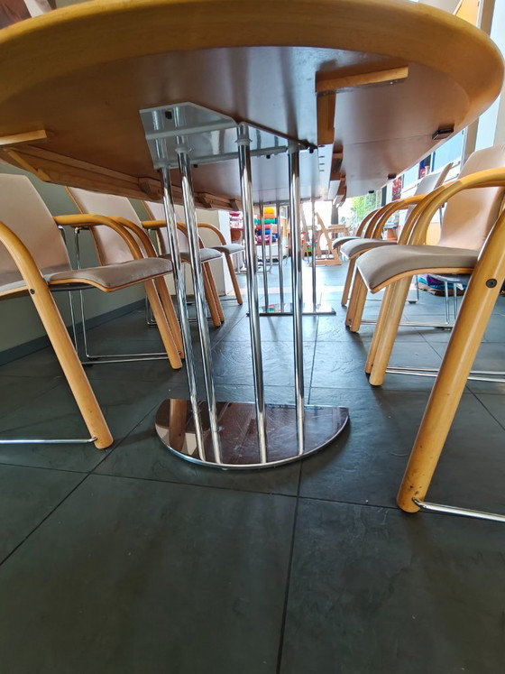 Image 1 of Thonet table with 6 chairs