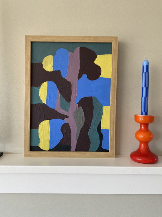 Abstract Painting 30 X 40 Including Frame – Paintings & Drawings, Canvas (photo 3 of 5)