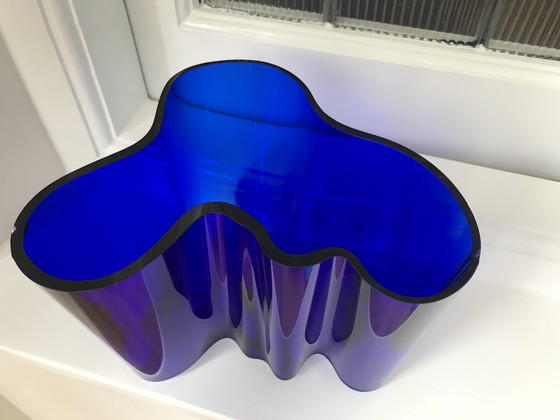 Vaso Vintage Alvar Aalto Blu Cobalto – Iittala, Vasi, Glass (photo 3 of 6)