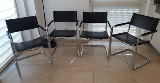 Image 1 of 4 Mart Stam S34 armchairs by Linea Veam, 1980