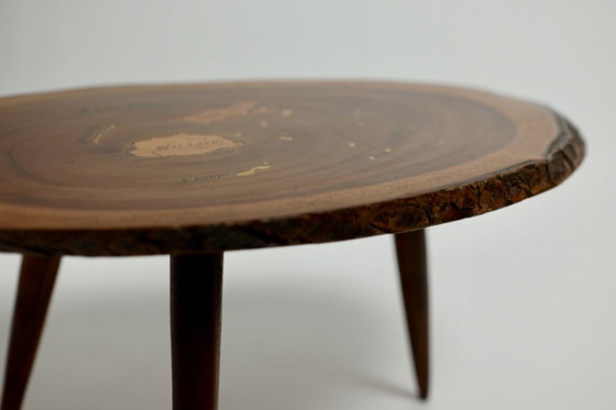 Tavolino Mid-Century Live-Edge in Monkey Pod con mappa delle Isole Fiji, c. anni '60 – Tavolini, Wood (photo 16 of 17)