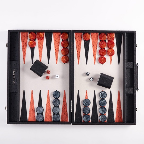 Backgammon Elie Raphaël – Objets déco, Skaï (photo 7 of 8)
