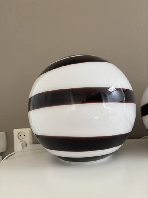 Set of 3 vintage ILU design table lamps – tafellampen, Glass (photo 2 of 5)
