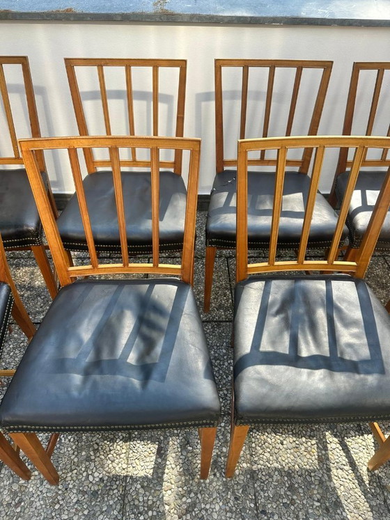 Image 1 of 10 sillas Josef Frank Svenskt Tenn modelo antiguo 620 de madera de nogal
