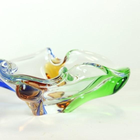 Image 1 of Design Art Rhapsody Collection Glass Bowl By Frantisek Zemek, Czechoslovakia 1960s