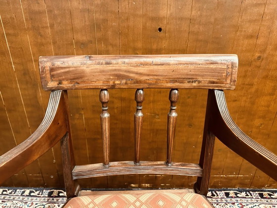 Tavolo da riunione classico inglese con sedie – Set da pranzo, Tessile, Legno (photo 22 of 23)