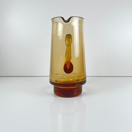 Image 1 of Brocca/brocca in vetro soffiato ambrato