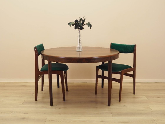 Image 1 of Round rosewood table, Danish design, 1960s, designer: Harry Østergaard, manufacturer: Randers Møbelfabrik