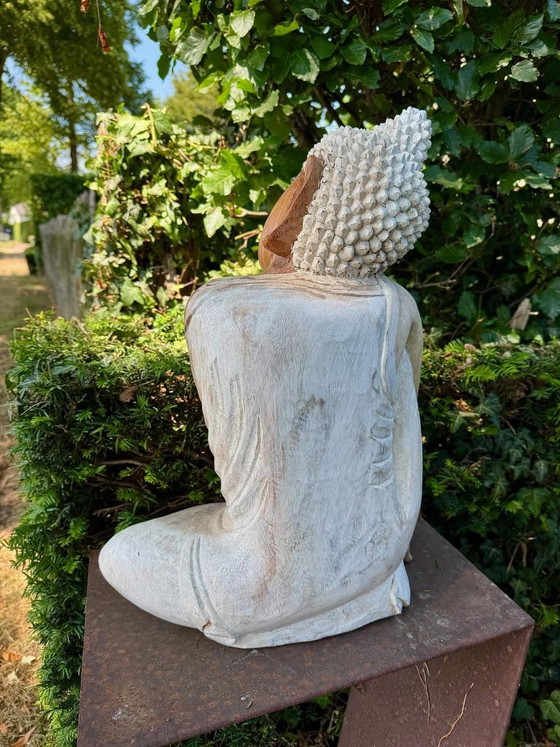 Bouddha en bois fait main – Statue apaisante – 53 cm – Objets déco, Wood (photo 4 of 5)