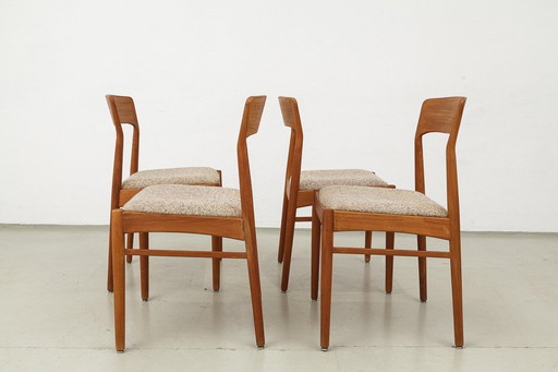 4 pcs. Kai Kristiansen Danish Mid - Century chairs in teak