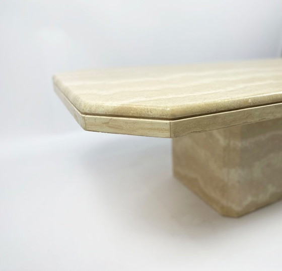 Image 1 of Vintage 1970s travertin coffee table