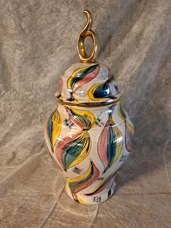 Image 1 of Dekselvaas van H.Bequet uit de jaren 50