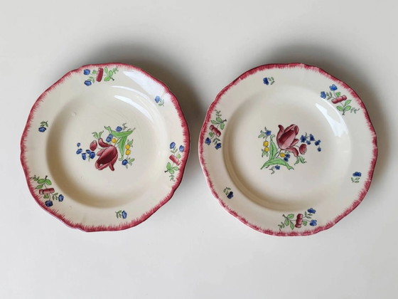 6 deep plates in Gien earthenware, Lorraine model – Crockery, Porcelain (photo 3 of 11)