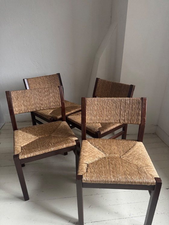 Image 1 of 4 sedie vintage in wengé