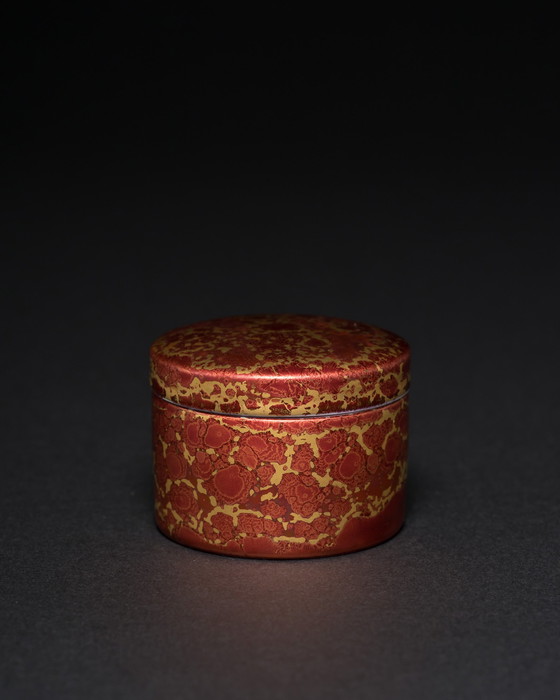 Image 1 of Rosenthal H. Drexler Vase Duo en porcelaine peinte à la main et boîte à couvercle Goldfeuer