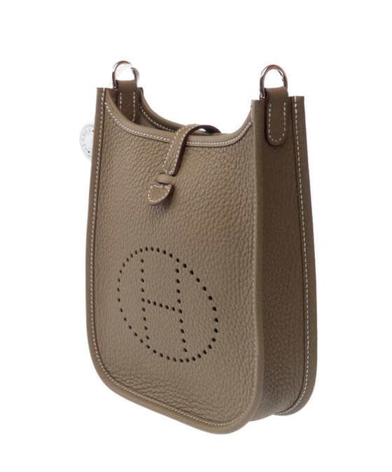 Image 1 of Sac HERMES Mini Evelyne en Cuir Étoupe - 103241