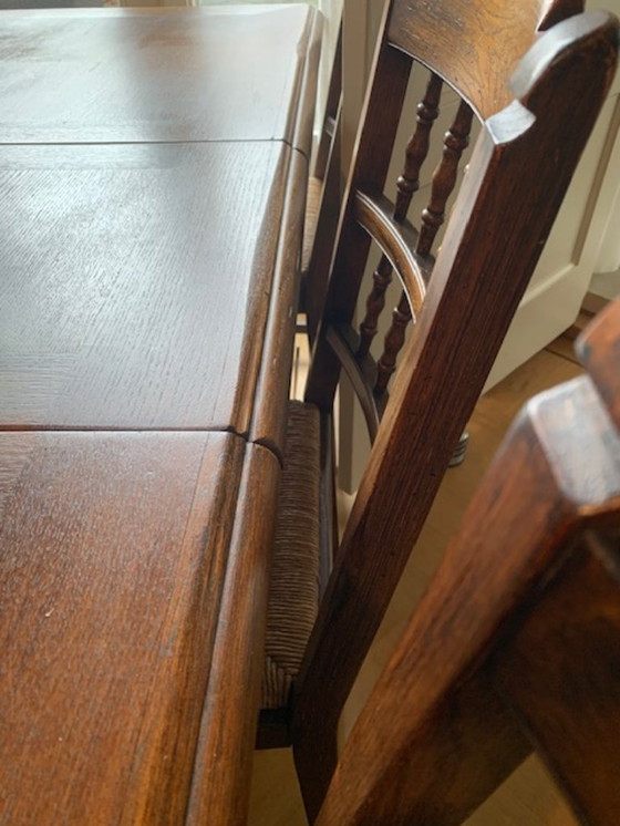 Image 1 of stijlvol en chique eethoek - eettafel met 6 stoelen Castle Furniture