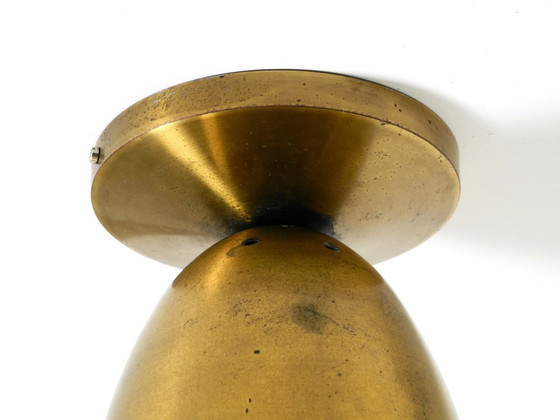 Image 1 of Large original Mid Century Modern brass ceiling lamp