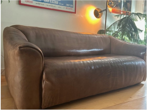 Image 1 of Vintage designer bank De Sede DS-47, 3 zits bruin leer
