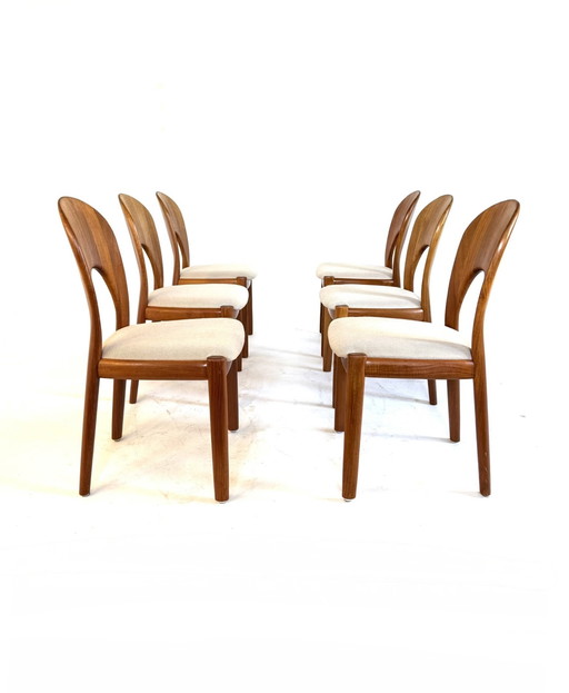 6x 'Sedia Morten' restaurata, Koefoeds Hornslet '70