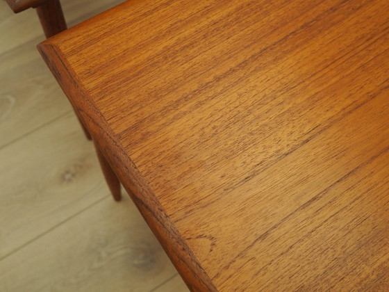 Image 1 of Set van teakhouten bijzettafels, Deens design, jaren 70, gemaakt in Denemarken.