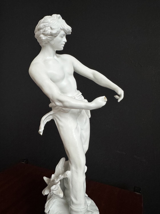Image 1 of Antique Moreau biscuit porcelain statue