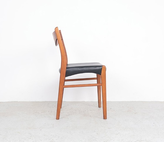 Image 1 of Set of 3 teak and leather chairs by Arne Wahl Iversen
