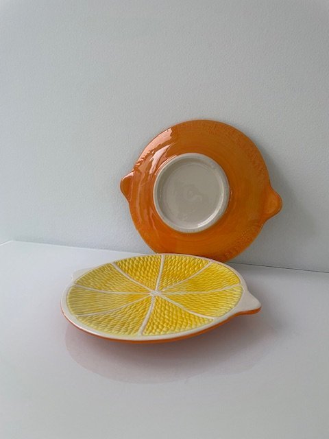 Image 1 of Assiettes en céramique ensoleillées sur le thème des agrumes - de joyeux accroche-regards !