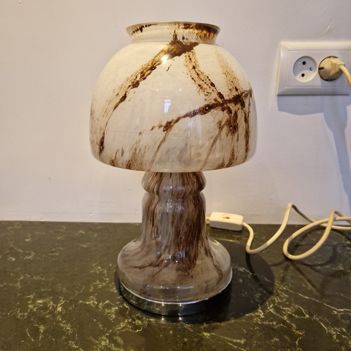 Lampe champignon vintage de style Murano 1970